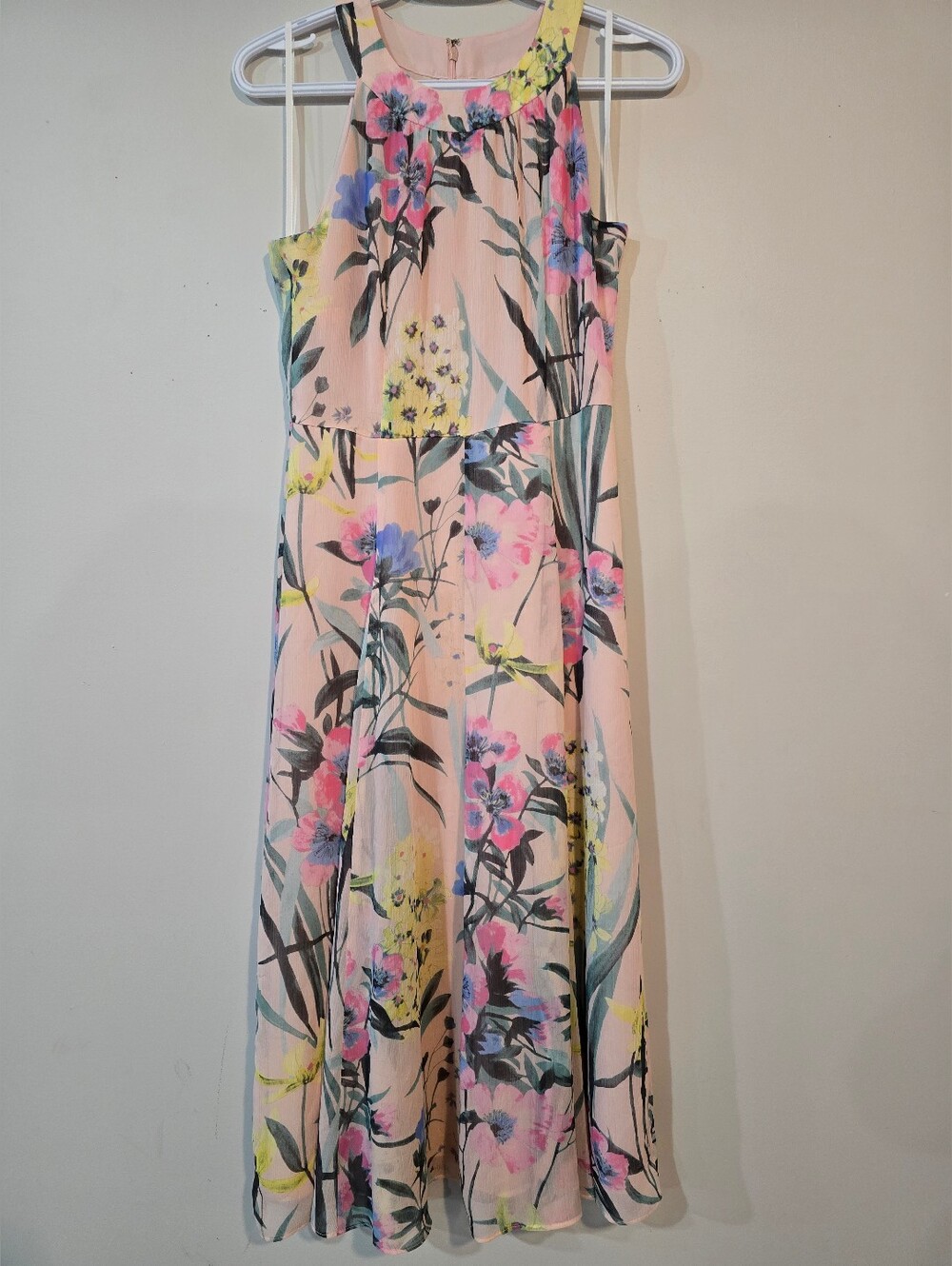 Women's Tommy Hilfiger Pink Floral Maxi Dress Size 2.